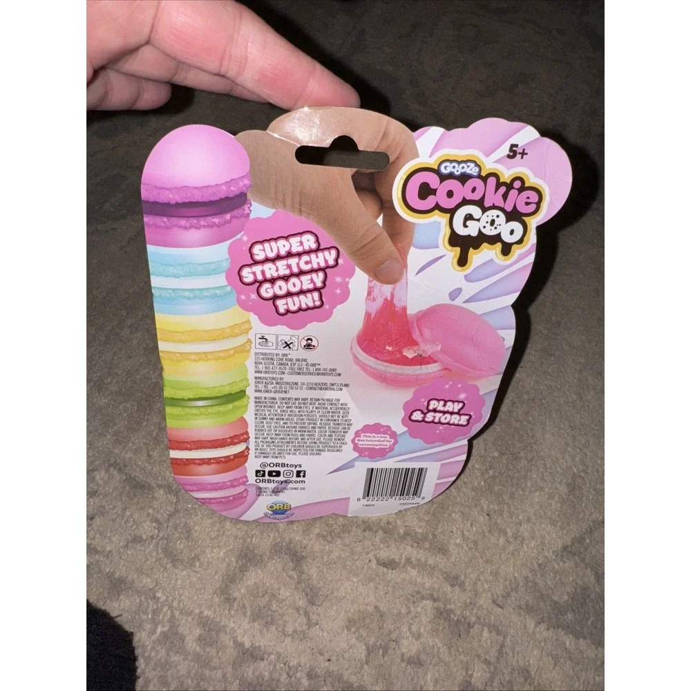 New ORB Gooze Cookie Goo Super Stretchy Sticky Gooey Fun Jelly Slime‎ 3 Piece